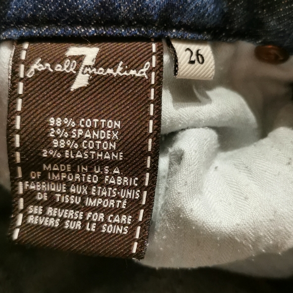 7 for all mankind size 26 blue cotton jeans - Picture 13 of 13